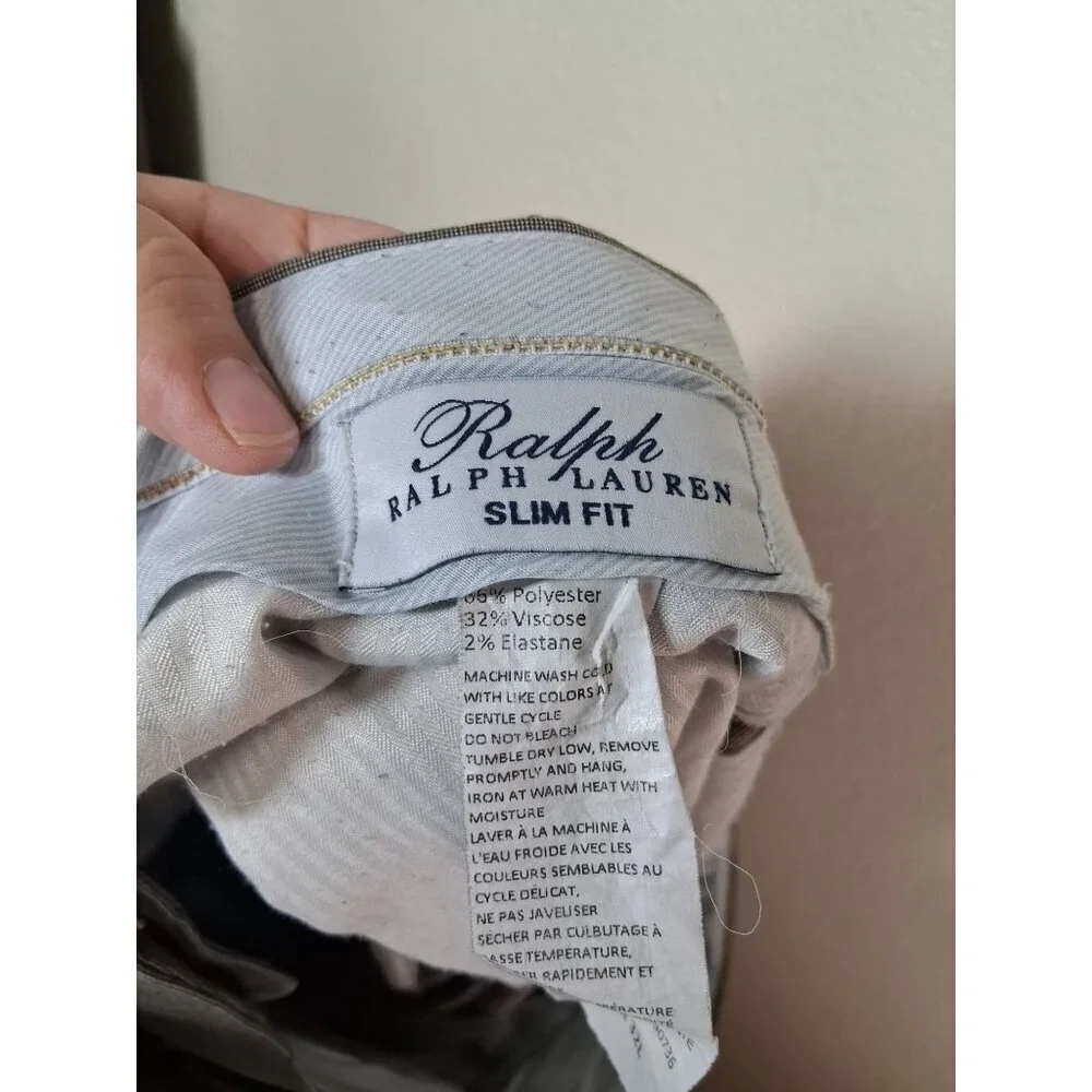 Ralph Ralph Lauren Dress Pants Slim Fit Business Casual Slacks Trousers Sz 34x32